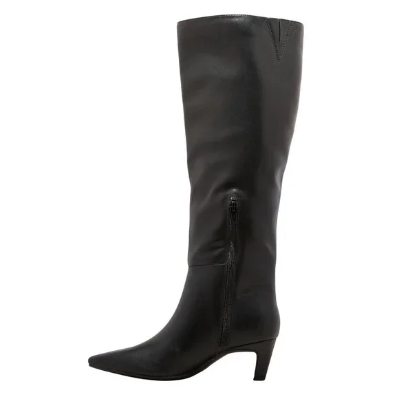 Universal Thread Womens Kendra Kitten Heel Tall Dress Boots 90511058 Black 6.5M - Picture 9 of 10